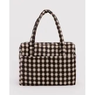 Baggu Cloud Carry-on - Blurred Gingham Brown