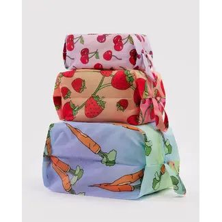 Baggu 3D Zip Set - Carrots & Berries