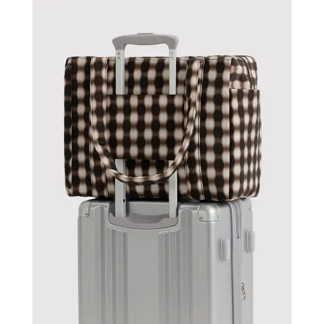 Baggu Small Cloud Carry-On - Blurred Gingham Brown
