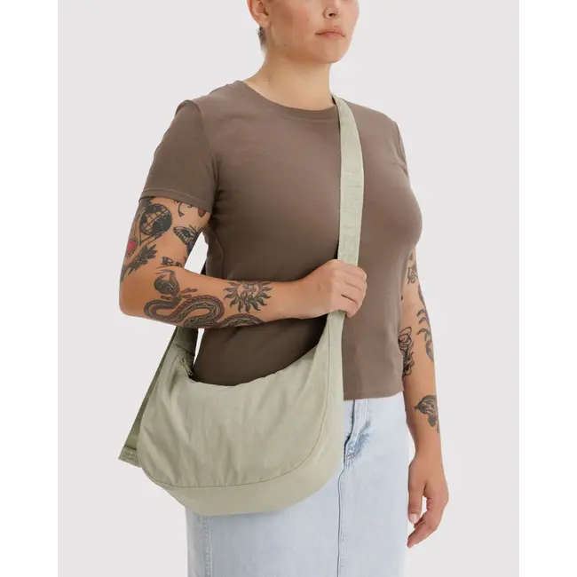 Baggu Medium Nylon Crescent Bag - Celadon