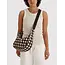 Baggu Medium Nylon Crescent Bag - Blurred Gingham Brown