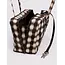 Baggu Medium Nylon Bowler Bag - Blurred Gingham Brown
