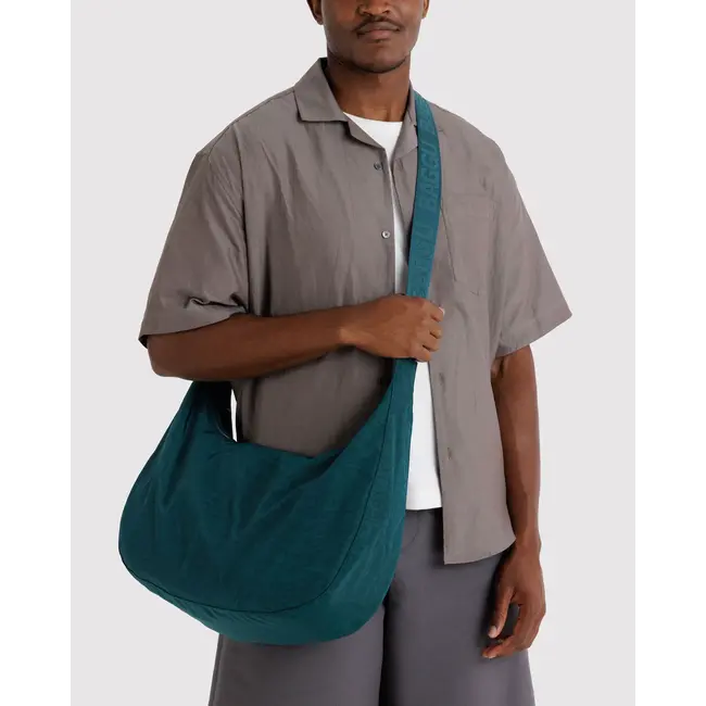 Baggu Large Nylon Crescent Bag - Deep Sea