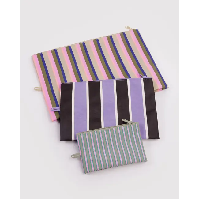 Baggu Go Pouch Set - Candy Shop Stripes