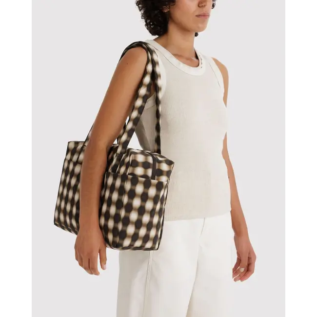 Baggu Everyday Cloud Bag - Blurred Gingham Brown