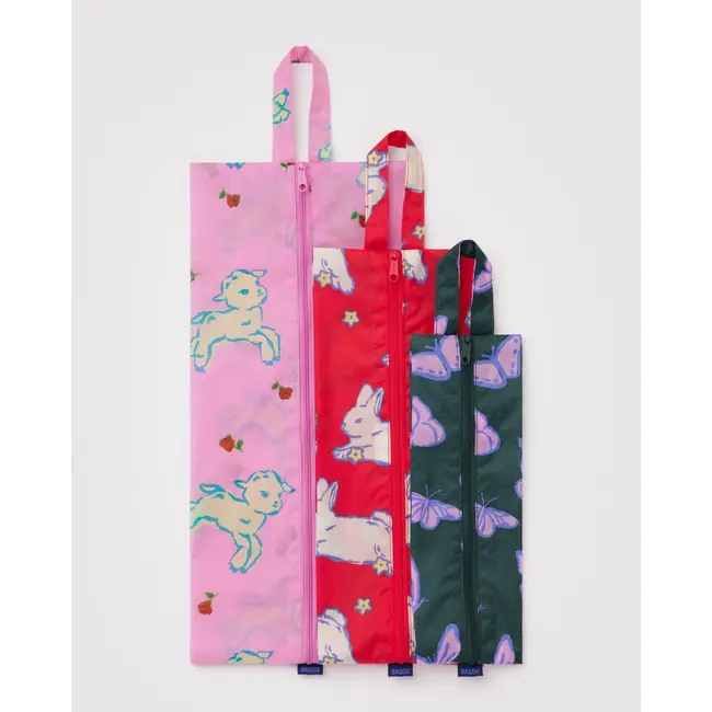 Baggu 3D Zip Set - Spring Animals