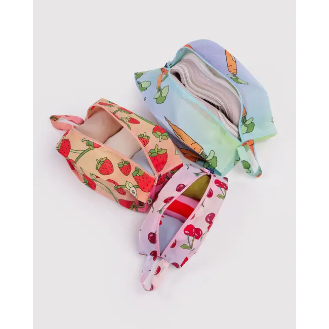 Baggu 3D Zip Set - Carrots & Berries