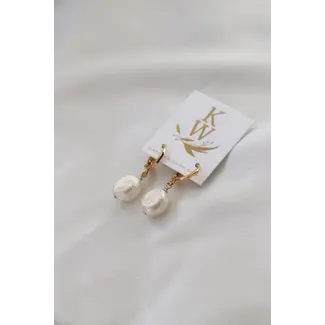 Katie Waltman Keshi Pearl Nugget Huggies- Gold