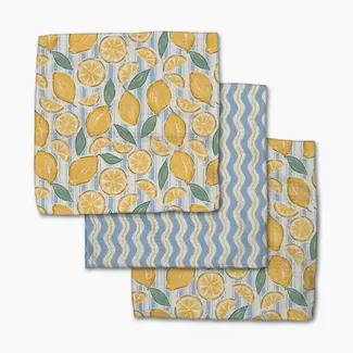 Geometry Dishcloth Set- Lemon Waves