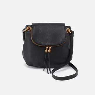Hobo Fern Zip-Flap Crossbody- Black