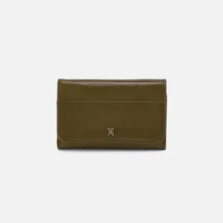 Hobo Jill Trifold Wallet- Olive Veil
