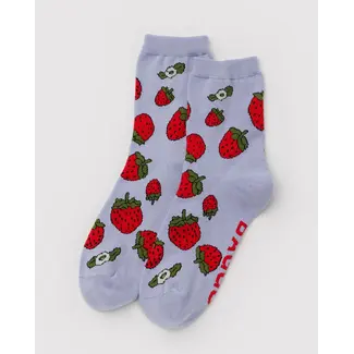Baggu Baggu Crew Sock - Strawberry Blossom