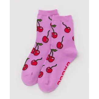 Baggu Baggu Crew Sock - Cherries