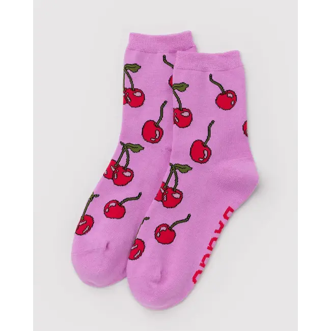 Baggu Baggu Crew Sock - Cherries