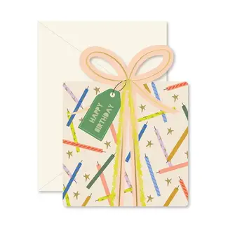 Ginger P. Designs Birthday Gift Star Candles Die-Cut Card