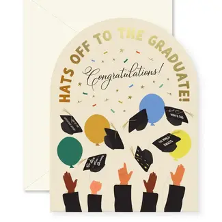 Ginger P. Designs Hats Off Graduation Arch Card
