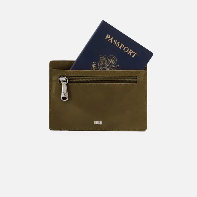 Hobo Euro Slide Card Case- Olive Veil