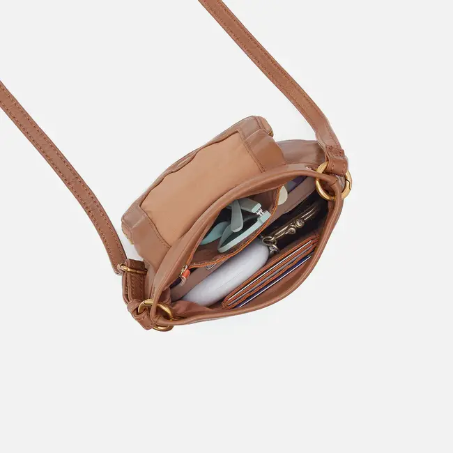 Hobo Fern Zip-Flap Crossbody- Timber Brown