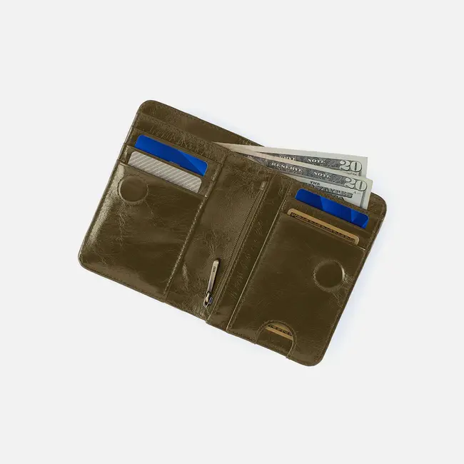 Hobo Jill Bifold Wallet- Olive Veil