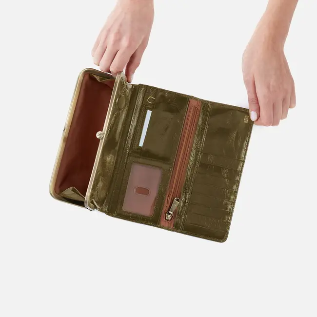 Hobo Rachel Continental Wallet- Olive Veil