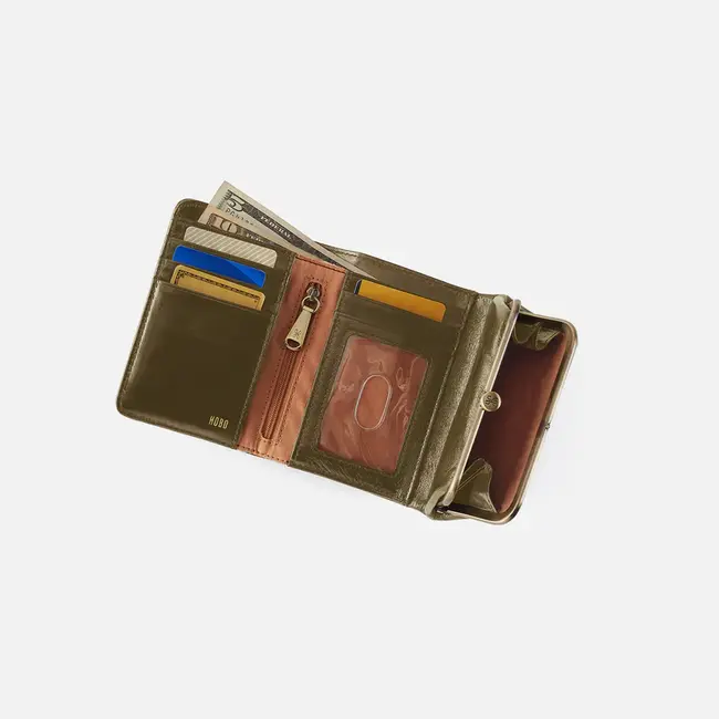 Hobo Robin Compact Wallet- Olive Veil