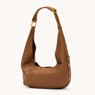 Hammitt Tom Zip Med-Mahogany Pebble-BG-Red Zip