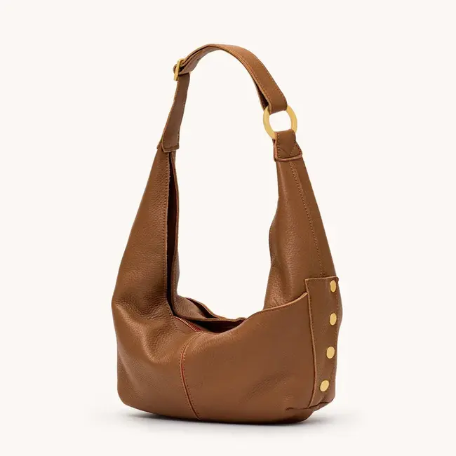 Hammitt Tom Zip Med-Mahogany Pebble-BG-Red Zip