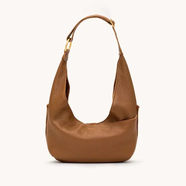 Hammitt Tom Zip Med-Mahogany Pebble-BG-Red Zip