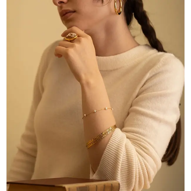 Amano Studio Hammered Bangles Set of 4