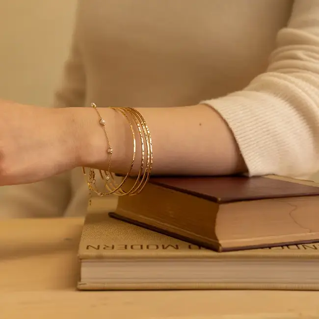 Amano Studio Hammered Bangles Set of 4