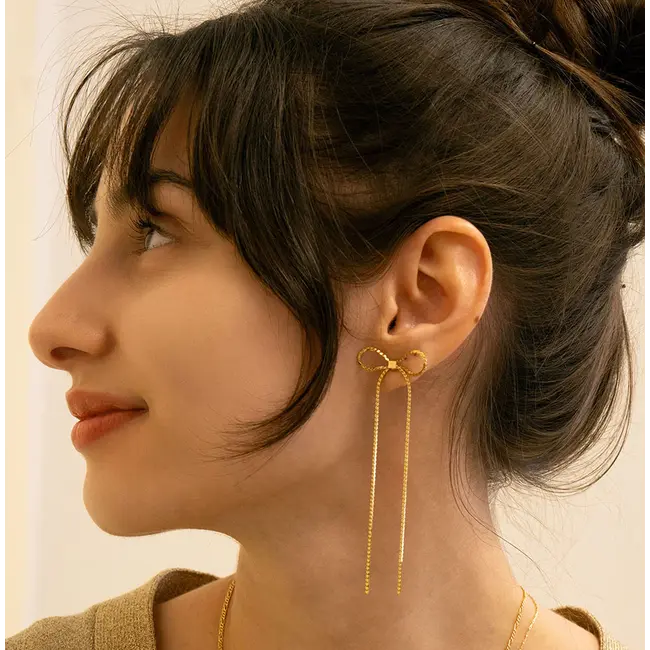 Amano Studio Long Bow Stud Earrings