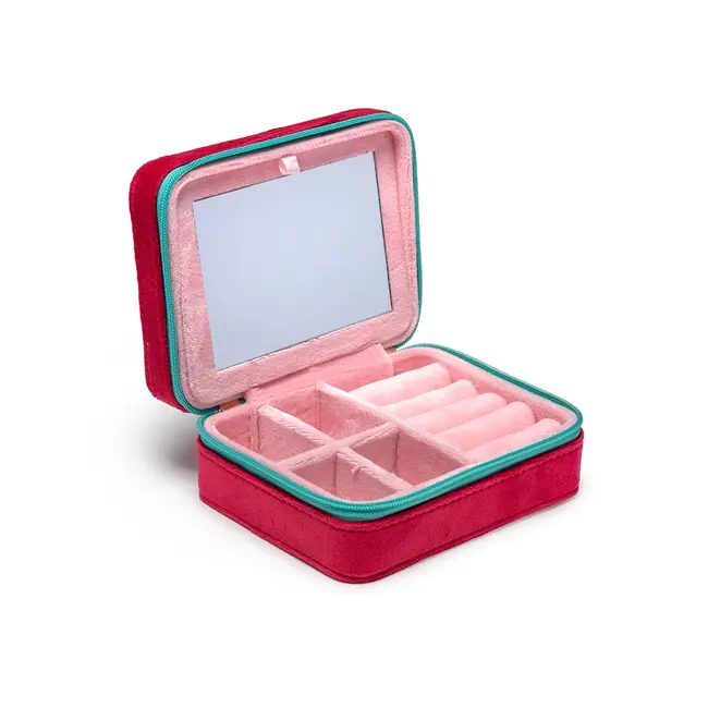 Living Royal Velvet Jewelry Zip- Strawberry Season- Red