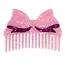 Living Royal Wide-Tooth Mini Comb- Ribbon Bow- Pink & Purple