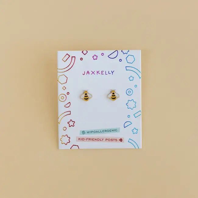 JaxKelly Kids Earrings: Bumble Bee