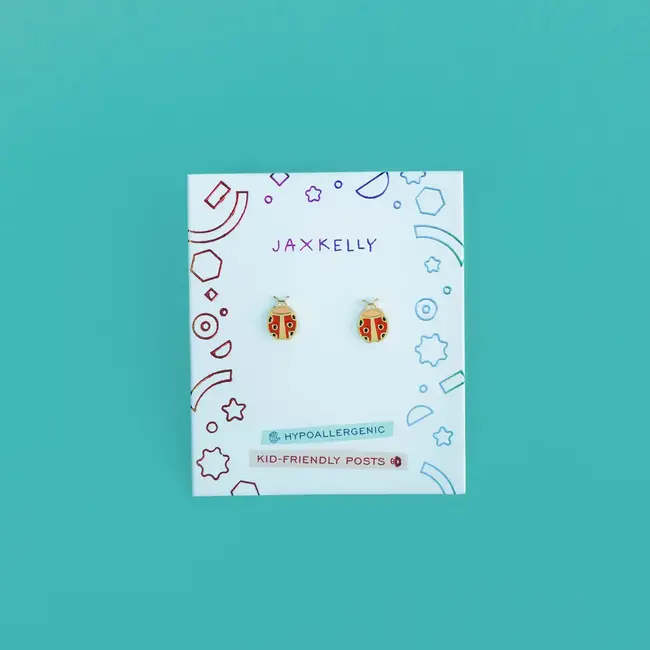 JaxKelly Kids Earrings: Ladybug