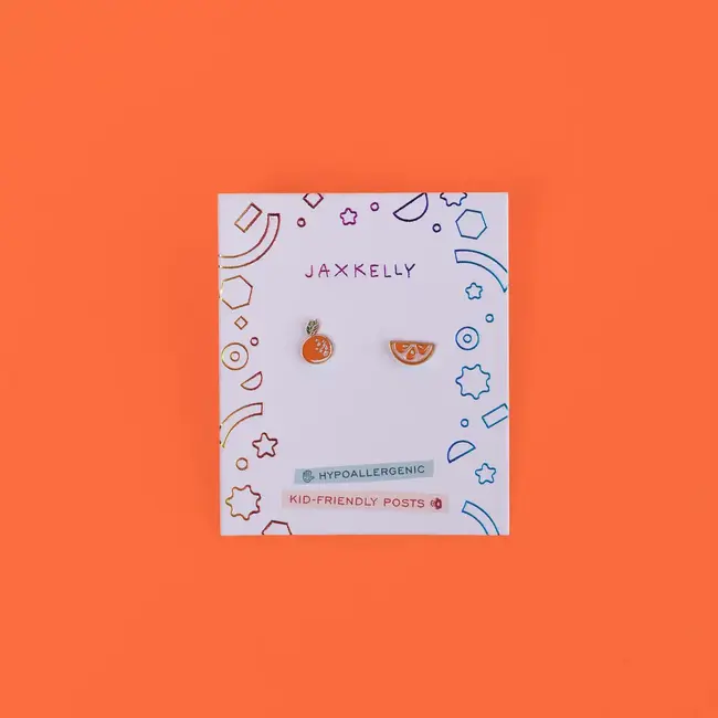 JaxKelly Kids Earrings: Orange