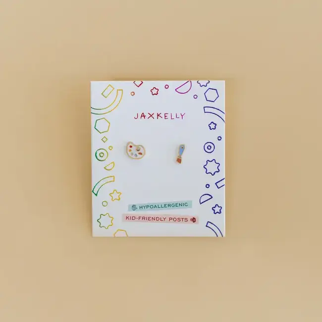 JaxKelly Kids Earrings: Artist Palette