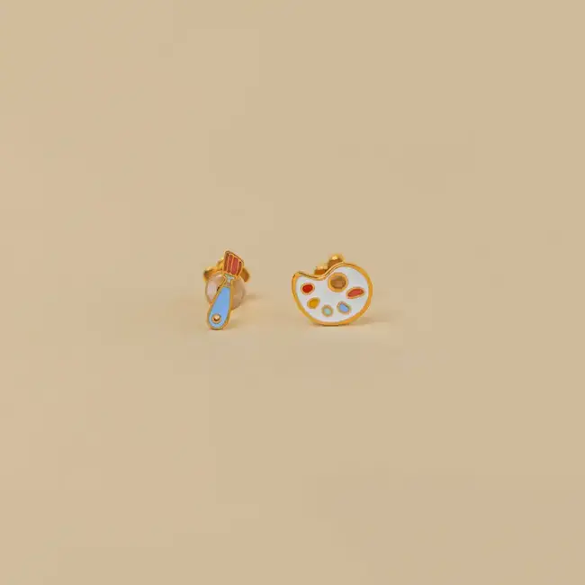 JaxKelly Kids Earrings: Artist Palette