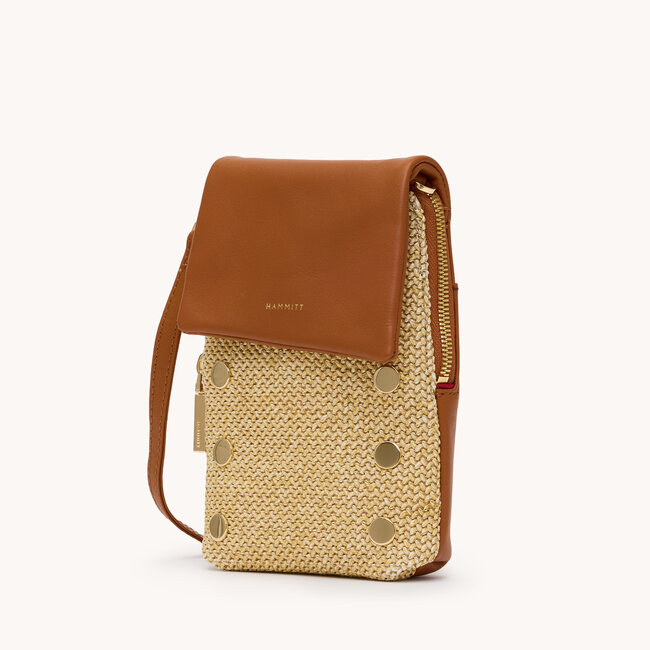 Hammitt VIP Mobile-Cocoa Raffia-G