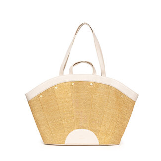 Hammitt Shelley Resort Tote-Calla Lily Raffia-BGH