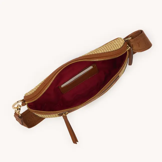 Hammitt Charles Crossbody Medium-Cocoa Raffia-G