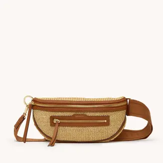 Hammitt Charles Crossbody Medium-Cocoa Raffia-G