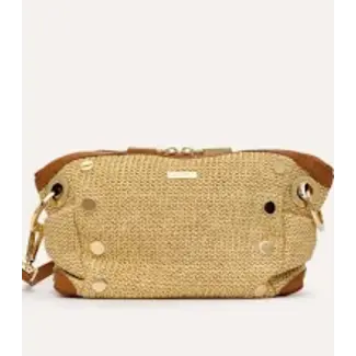 Hammitt Daniel Crossbody Clutch Small-Cocoa Raffia-G