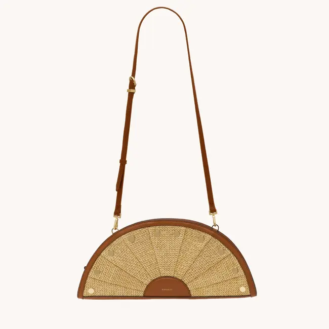 Hammitt Shelley Clutch-Cocoa Raffia-G
