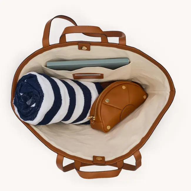 Hammitt Shelley Resort Tote-Cocoa Raffia-G