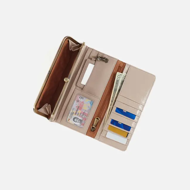 Hobo Rachel Continental Wallet- Stone Gloss