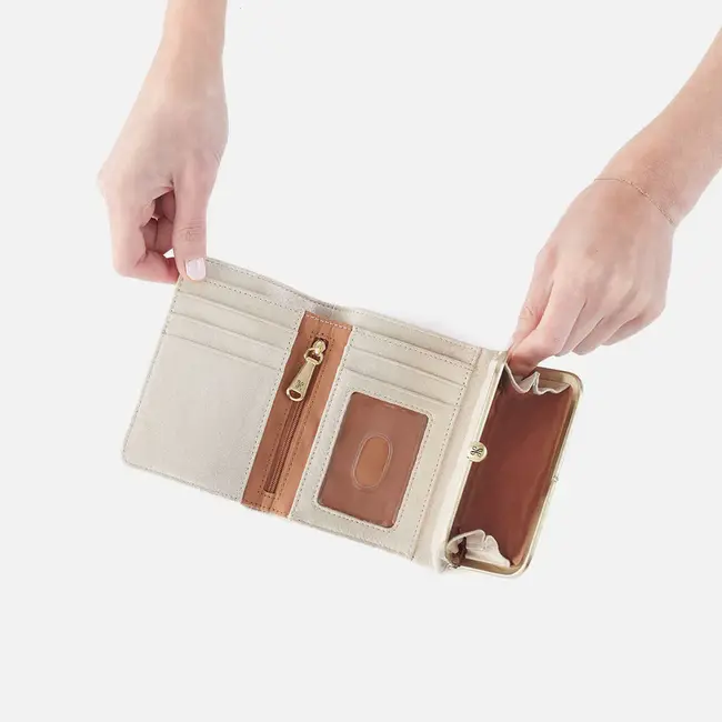 Hobo Robin Compact Wallet- Sand Shimmer