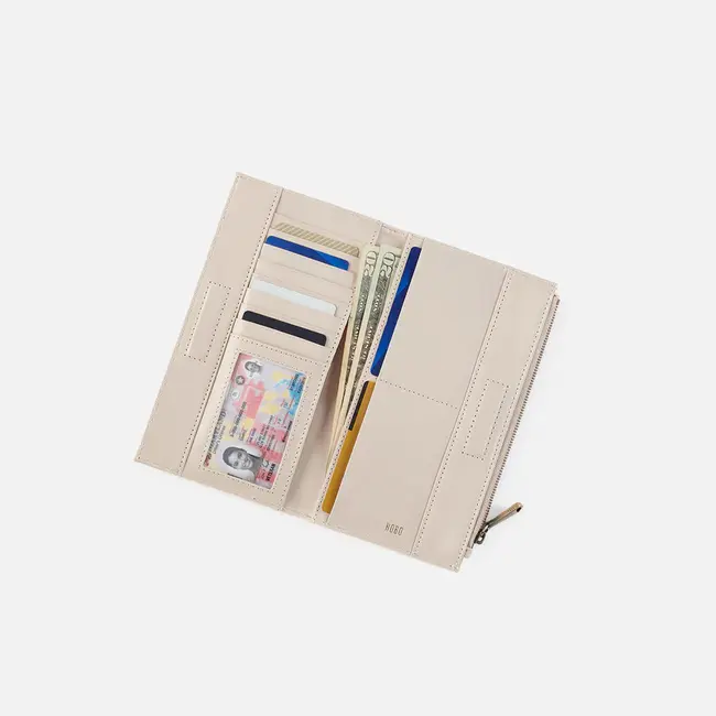 Hobo Jill Large Bifold Wallet- Pale Flax