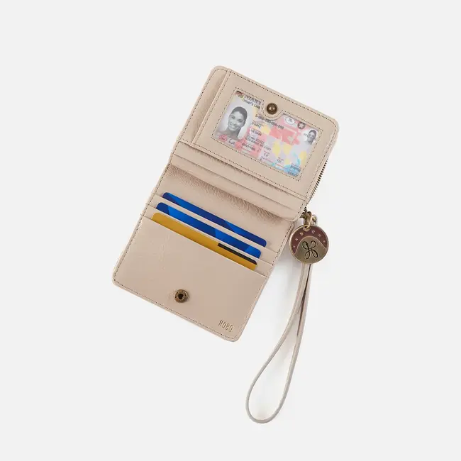 Hobo Coin Wristlet Wallet- Stone Gloss