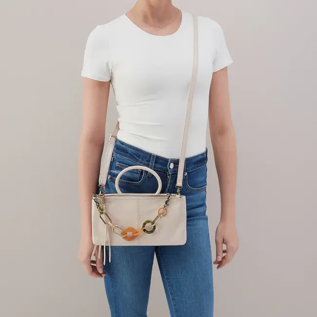 Hobo Sable Crossbody With Charm- Pale Flax